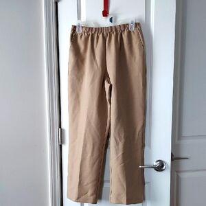 Alfred Dunner 10p beige elastic waist pants